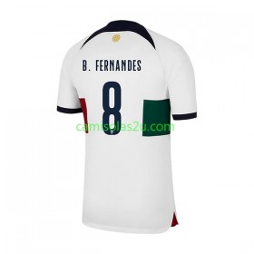 Camisolas de futebol Portugal B.Fernandes 8 Equipamento Alternativa World Cup 2022 Manga Curta